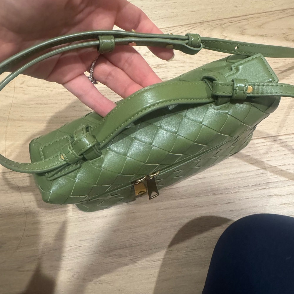 Bottega Veneta bang bang vanity Olive Woven Crossbody Bag - Picture 3 of 11